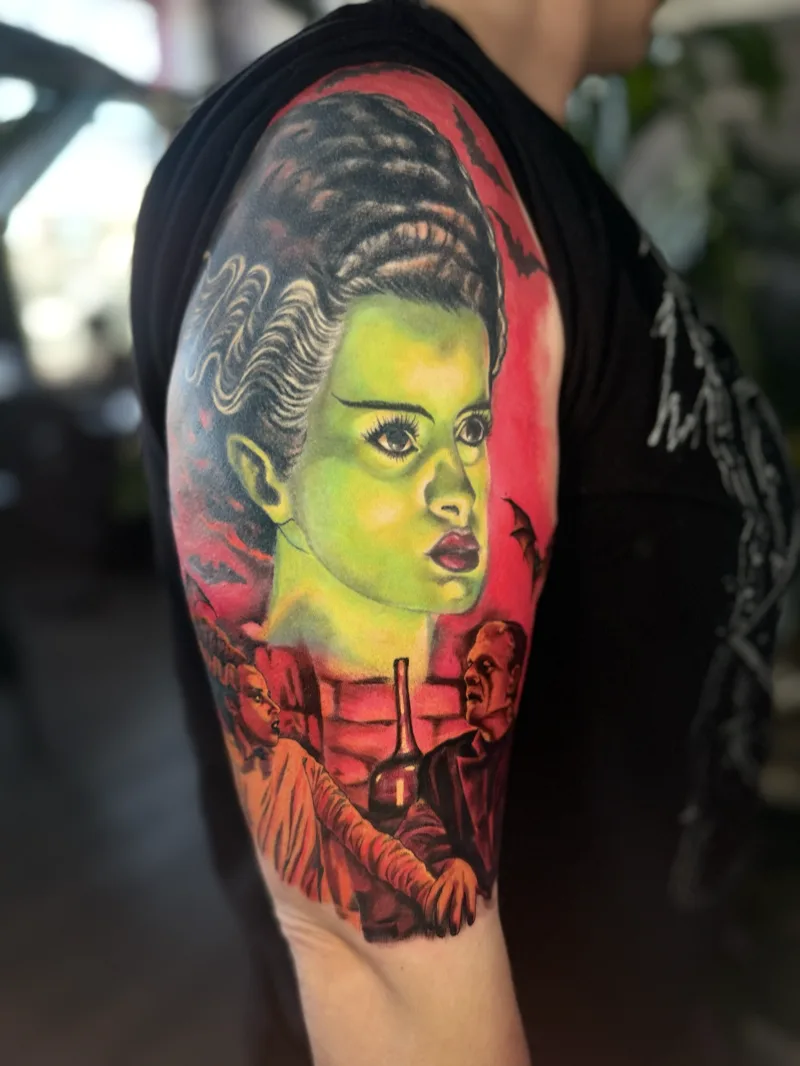 Colour tattoo by Juan Del Pino at Phantom Avenue Edmonton